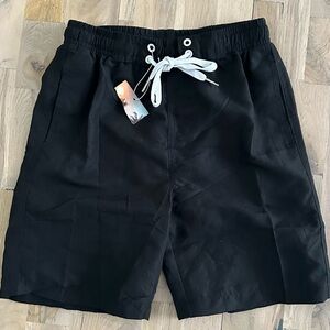 Black Drawstring swim boys Shorts